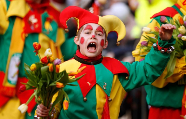 Karneval 2015 i Köln. Fools clown