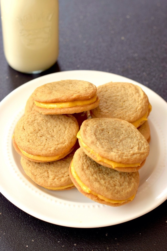 idées de biscuit de cuisson sandwich biscuit citrouille