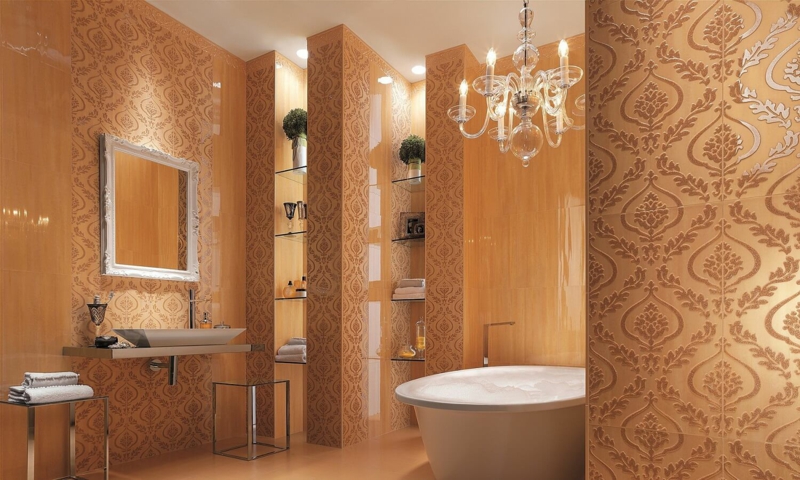 keramische tegels wandtegels ideeën foto's moderne badkamer