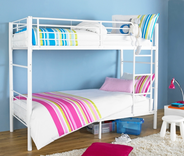 παιδικό κρεβάτι κουκέτα-εικόνες-νεολαία-δωμάτιο-μωρό-μπλε τοίχο