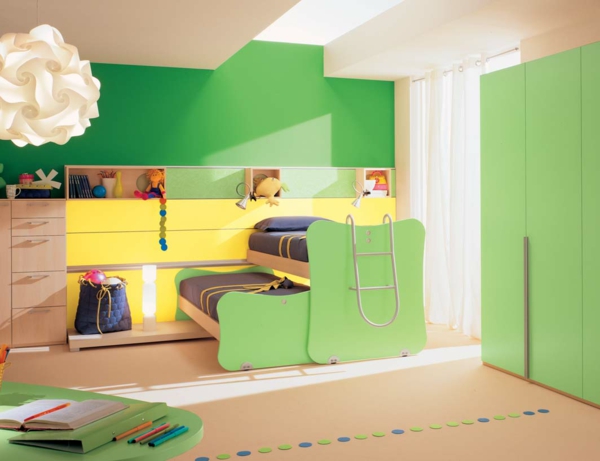 παιδικό κρεβάτι-κρεβάτια-νεολαία-δωμάτιο-μωρό-φρέσκο-πράσινο