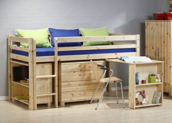 παιδικό κρεβάτι με κουκέτα-εικόνες-νεολαία-δωμάτιο-μωρό-πράσινο-μπλε κρεβάτι