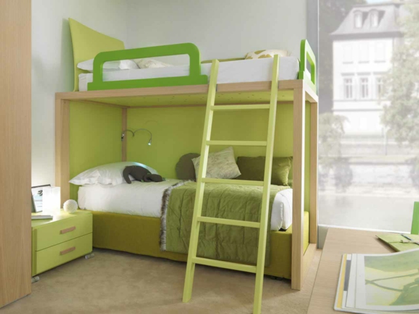 παιδικό κρεβάτι-set-εικόνες-νεολαίας-δωμάτιο-μωρό-γρασίδι-πράσινο