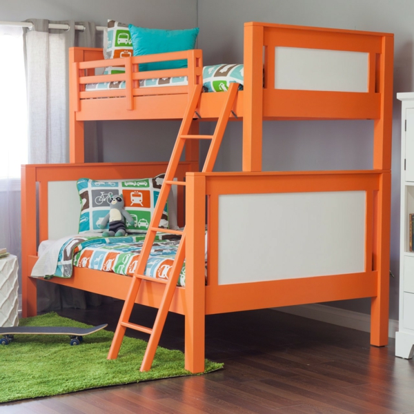 παιδικό κρεβάτι κουκέτα-εικόνες-νεολαία-δωμάτιο-μωρό-πορτοκαλί πλαίσιο