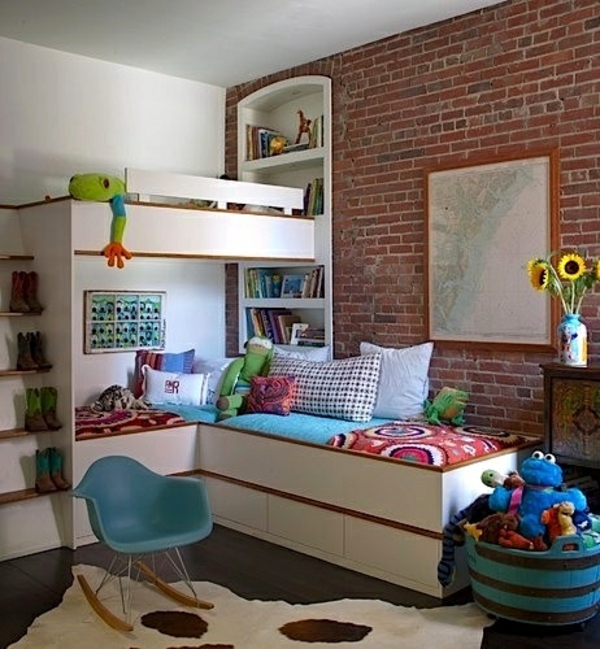 παιδικό κρεβάτι με κουκέτα-εικόνες-νεολαία-δωμάτιο-μωρό-εξοικονόμηση χώρου