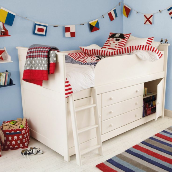 cama-cama para niños-pictures-youth-room-baby-stripes-colorful