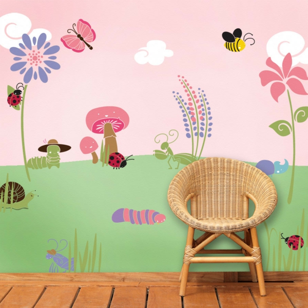 идеи детска декорация великолепна стена дизайн фотьойл