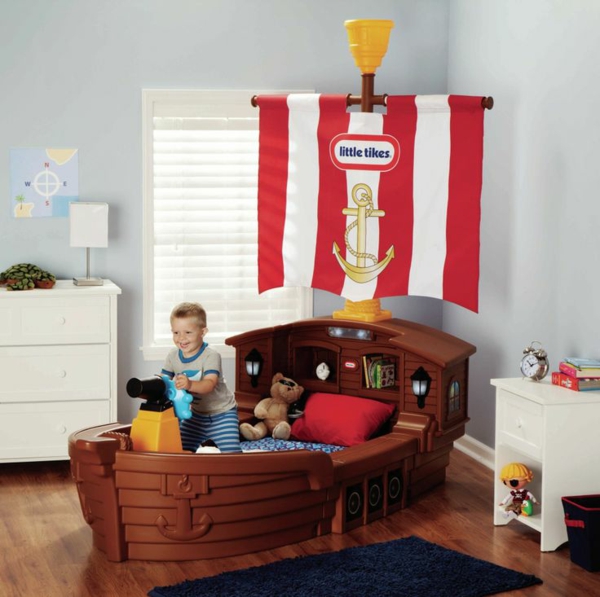 children's room for boys bed boat furnishing ideas