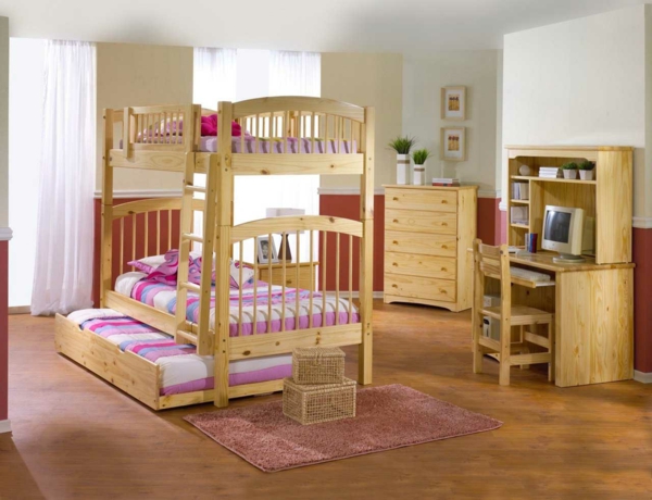детска стая за момичета дървени мебели