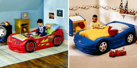 غرفة الطفل شكل سرير الصبي سائق السيارة