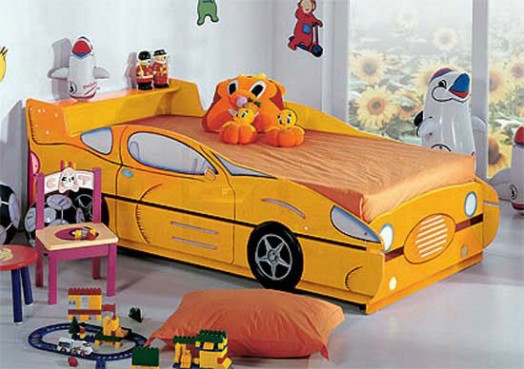 παιδικό κρεβατάκι σχεδιασμός αγόρι κρεβάτι κίτρινο γρήγορα τολμούν