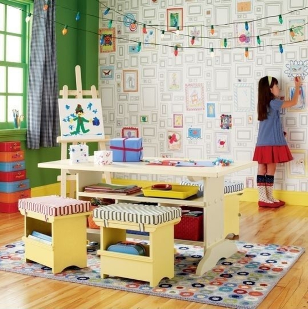 dětský pokoj design cestovní tvůrčí stěna design