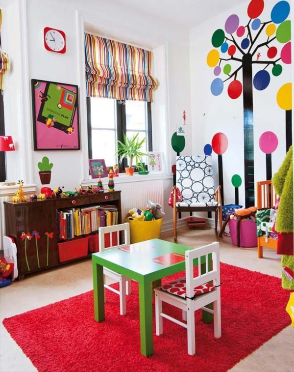 dětské pokoje design cestování stěna design nálepky na stěnu kunte nábytek nápady