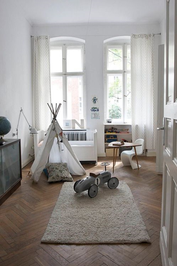 dětský pokoj design cestovní stan z postelí list dřevěné podlahové běžec