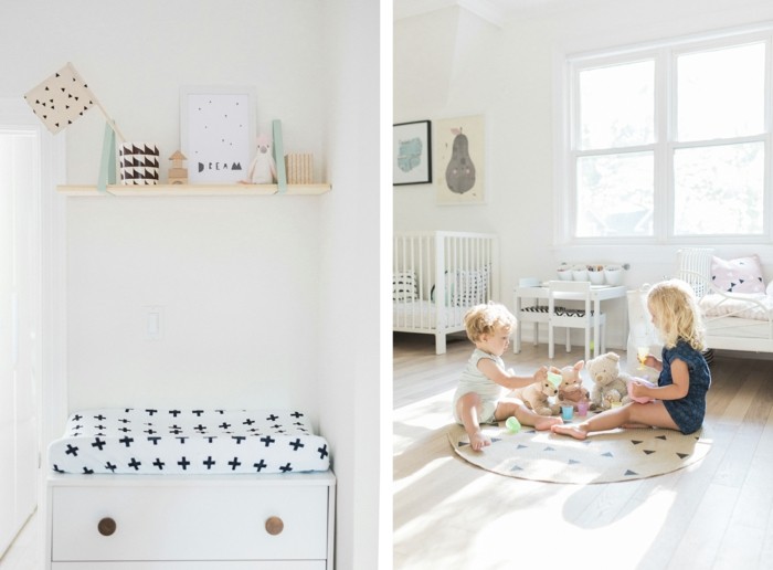 παιδικό δωμάτιο σκανδιναβική δημιουργήσει γύρω κρεβάτι χαλί happygreylucky