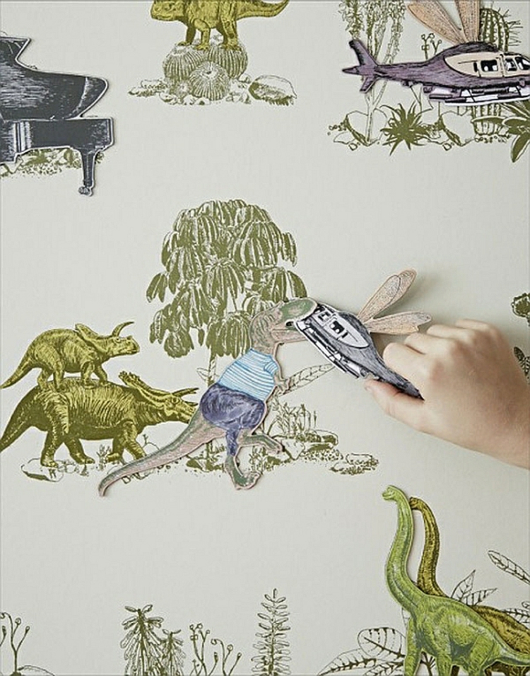 fondos de escritorio de habitación infantil ilustraciones de dinosaurio decoración de pared para niños