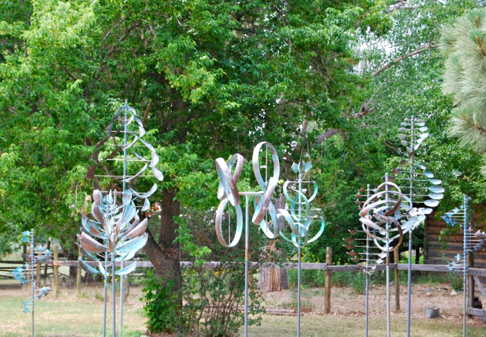 kinetic art installation in the park modern sculptures santa fe