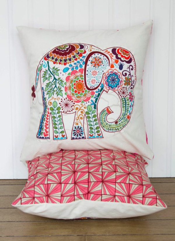 tyynyliinat tinker värit mielenkiintoinen tyyny deco elefantteja