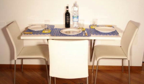 table pliante idée cuisine originale compacte élégante