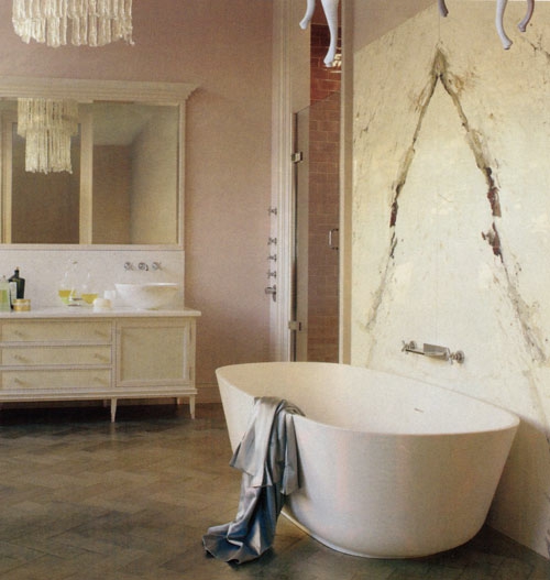 klasikinis vonios plytelių veidrodis vonios interjeras