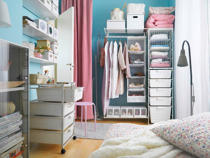خزانة الملابس تصميم رفوف المنزل الأفكار غرفة نوم صغيرة