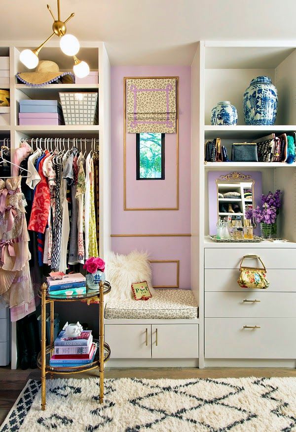 armoire vestiaire ouvert idées luxe design de mur rose