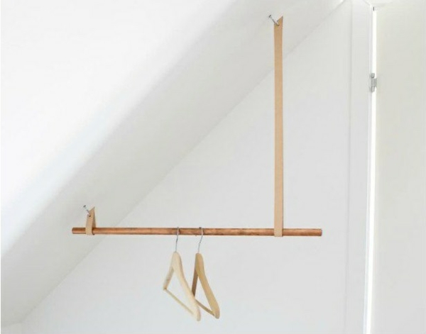 clothes rack walk-in wardrobe roof pitch build yourself