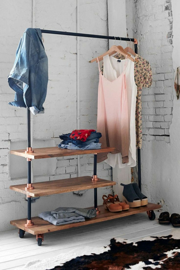 clothes rack itself build dressing room craft ideas