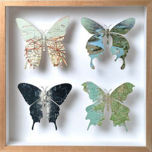 little butterflies decor design map idea