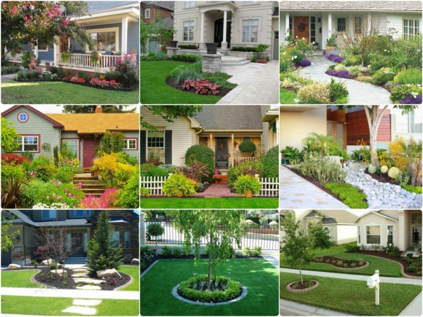 малки предния двор озеленяване идеи градина дизайн
