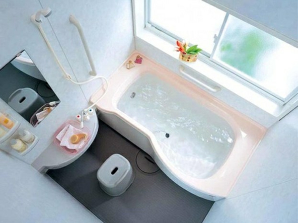 μικρή μπανιέρα δημιουργήσει μπανιέρα χώρο εξοικονόμησης έπιπλα μπάνιου