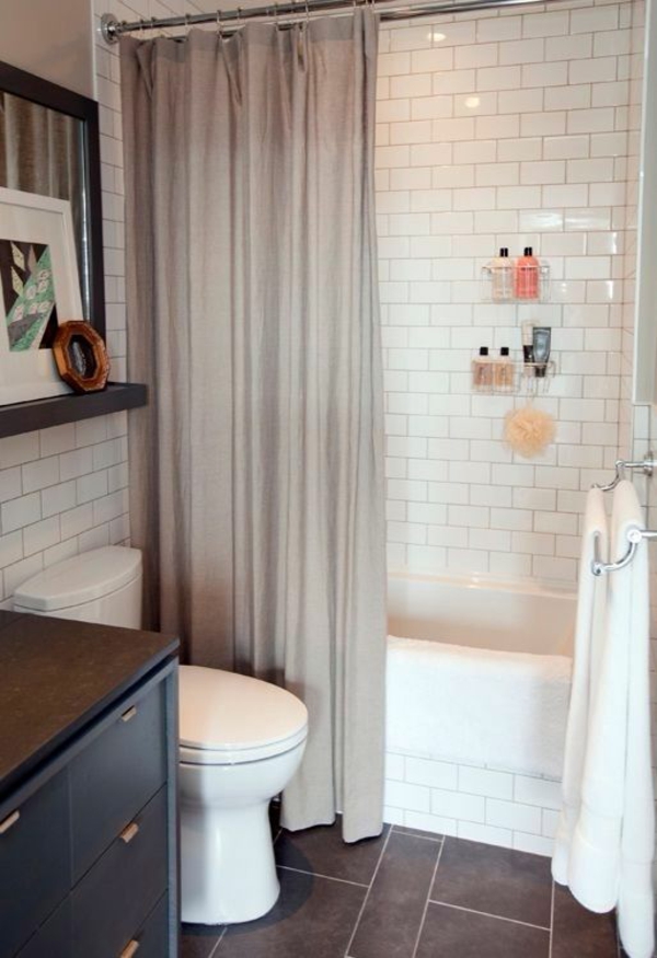 kleine badkamer tegel douche douchegordijn badkamer ontwerp moderne badkamer ideeën