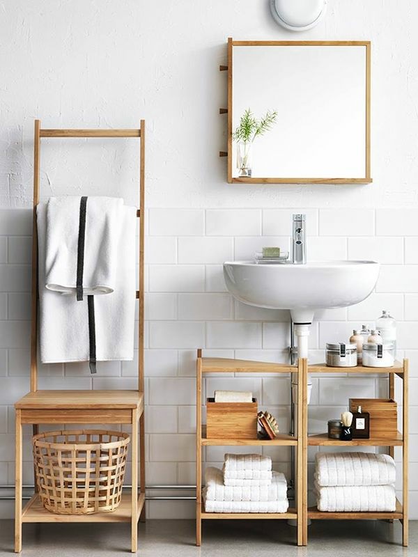 små badeværelser ideer badeværelse møbler badeværelsesmøbler trævask træ hylder