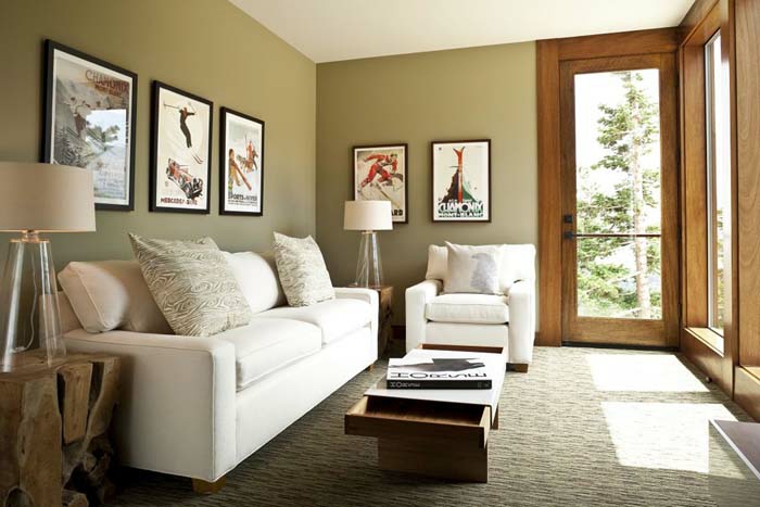 lille stue oprette design sofa sofabord træ kommode