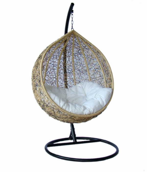 плетена ратан стол висящ стол кръг