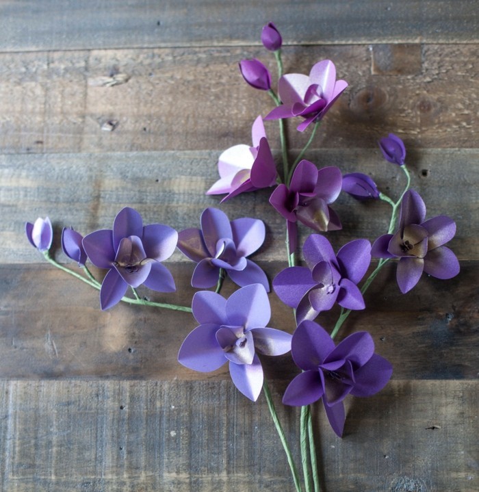 luova tinker violetti orkideat DIY kukkia ideoita