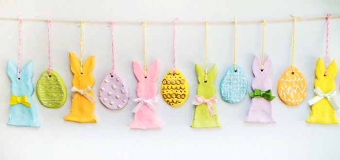 creatieve tinker Easter Bunny decoraties in verschillende tinten