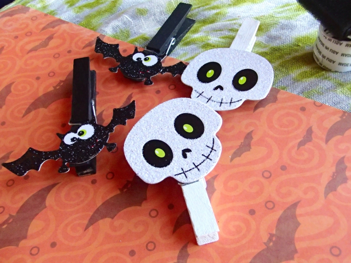 creatie crafting clothespins decorarea tematica halloween