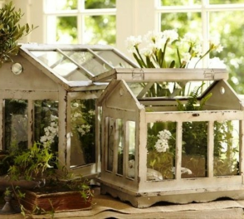 δημιουργικές ιδέες διακόσμησης mini orangerien κήπο