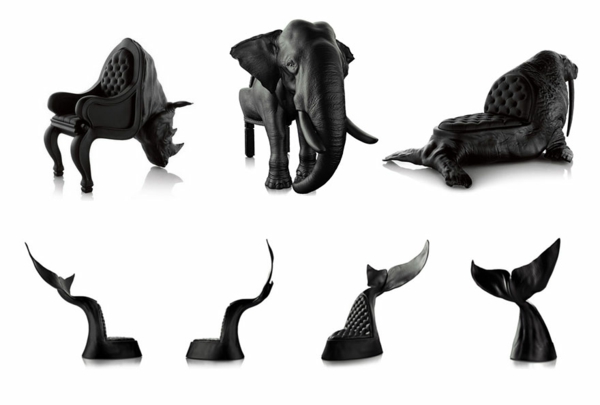 creatief ontwerp stoelen ideeën dierlijke patronen