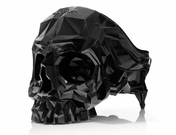 ontwerp stoelen zwart schedelmodel