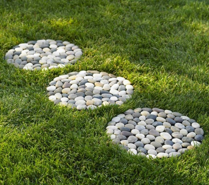 направете творчески градински идеи градински пътека себе си с камъни