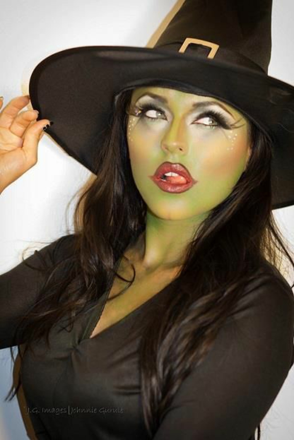 consejos creativos de maquillaje de Halloween bruja