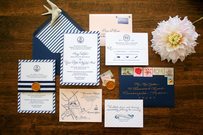 创意婚礼卡，婚礼装饰，创意，海洋风格