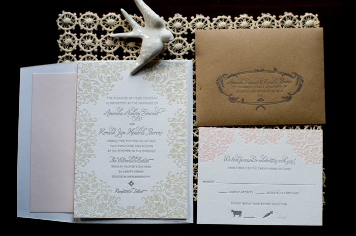 kreative bryllupskort font velge bryllup dekorasjon ideer