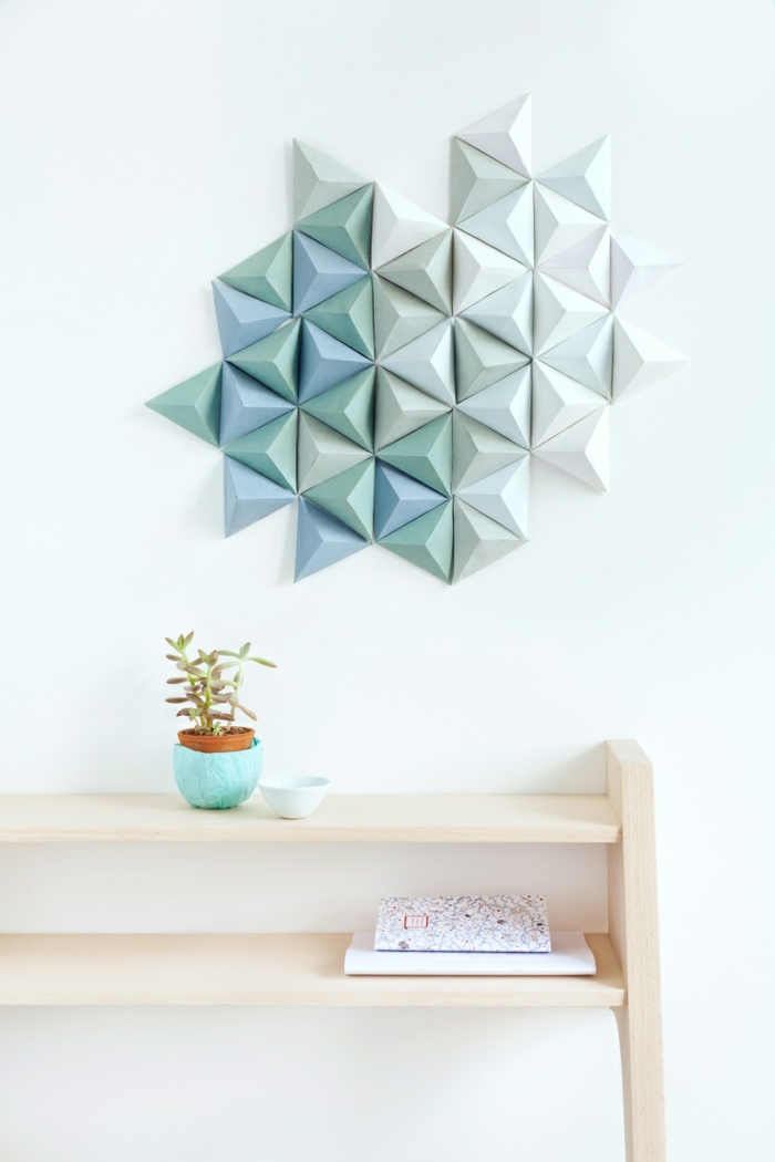 walls design wall design color schemes 3D triangles