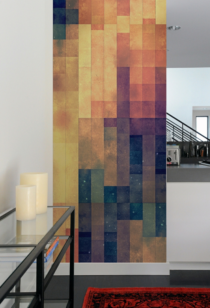 Patrón de pared diseño de la pared diseño de la pared esquema de color gradiente de color abstracto