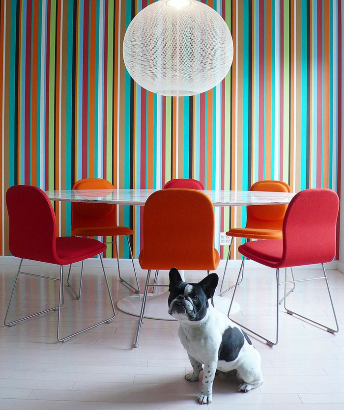 Wall pattern decorate wall design color stripe