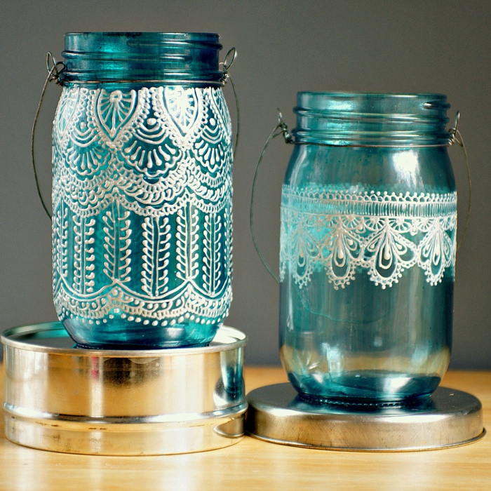 dekoravimo kūrybinės dekoravimo indai, dekoruojantys stiklainius