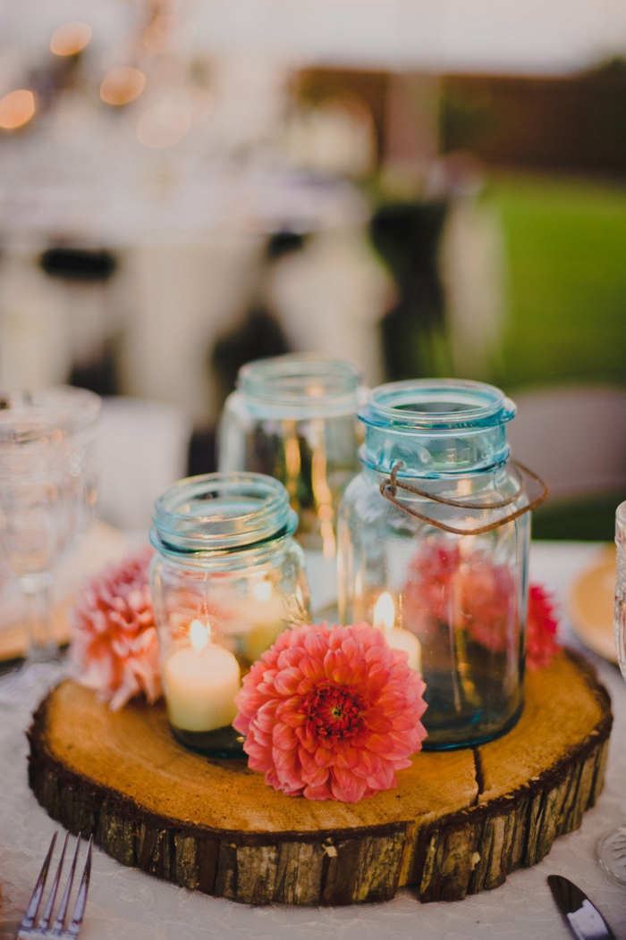 artesanías creativas tarros velas decoración de la mesa acebo